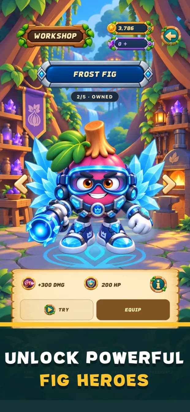 Frost Fig in the character workshop
